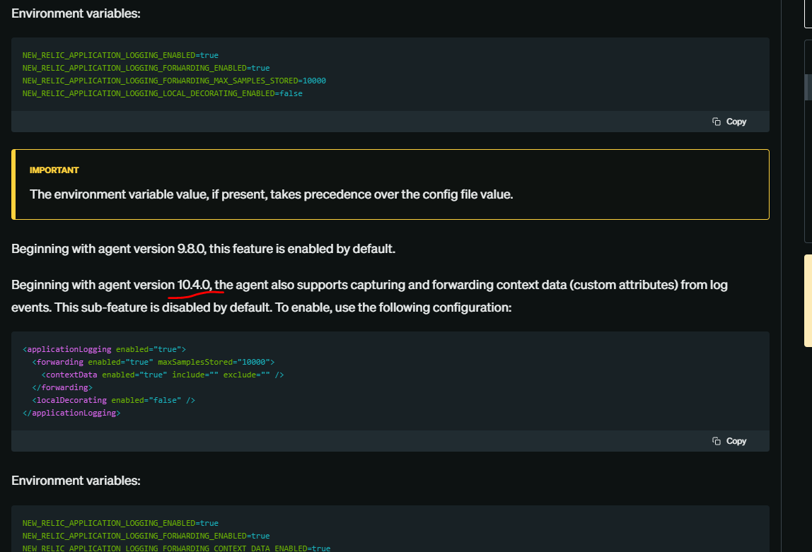 Hub Topic Custom attributes with Log forwarding. .Net agent 10.4