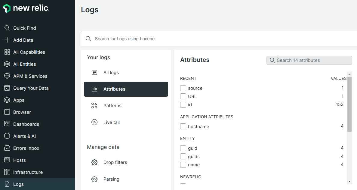 Hub Topic Missing custom attributes in NewRelic logs