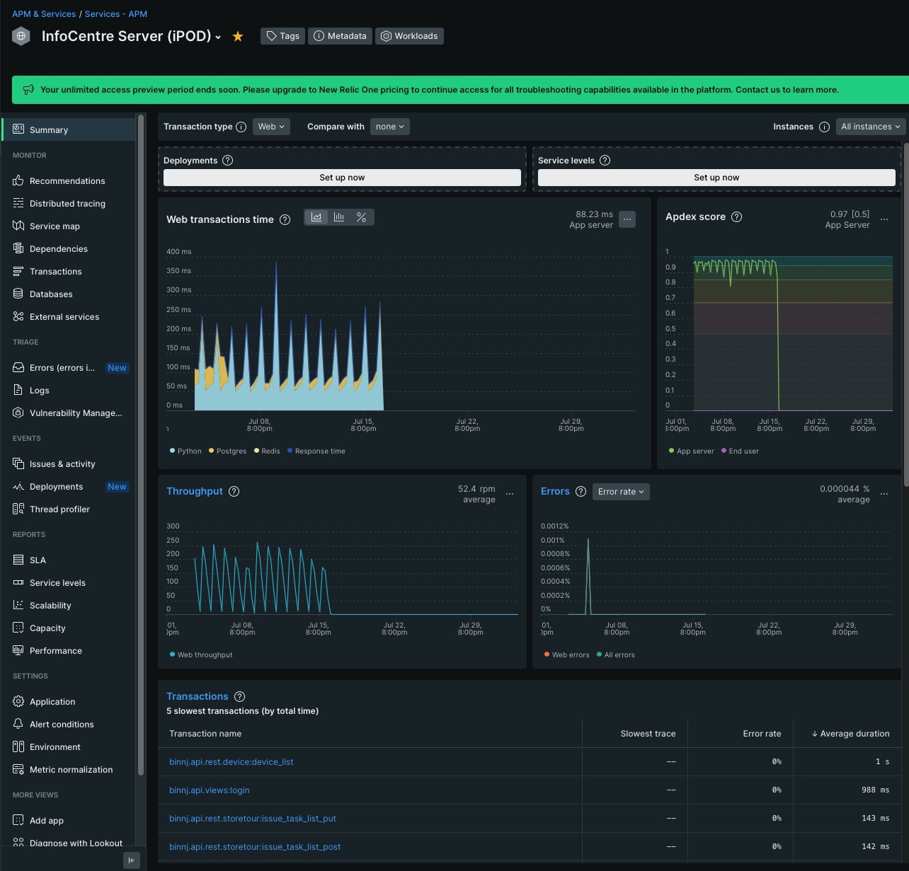 Hub Topic No data from python agent after upgrading from 2.7.0.51